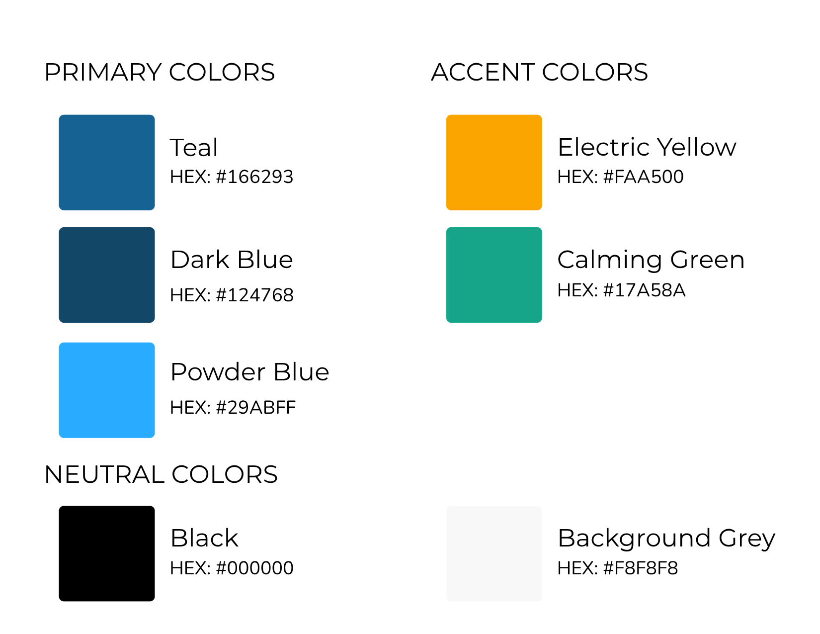 Xima Brand Colors